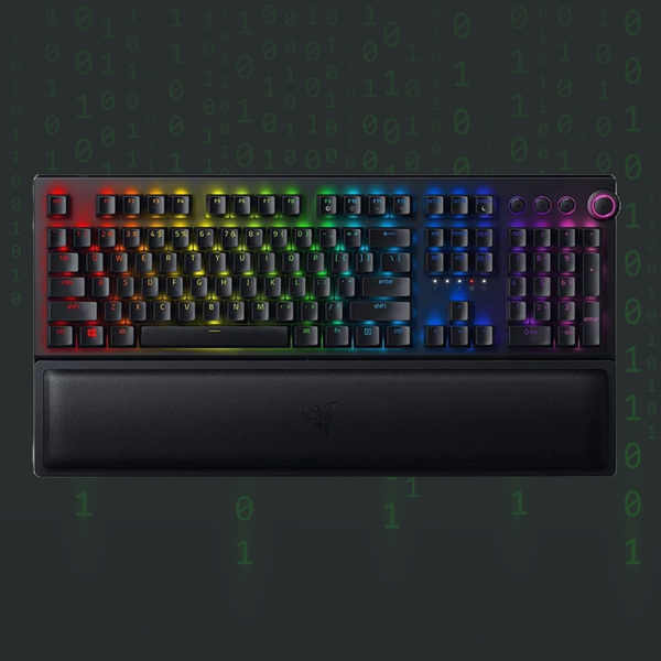 Razer BlackWidow V3 Pro Wireless Gaming Keyboard: Yellow Mechanical Switches, Linear & Silent, Chroma RGB Lighting - Classic Black